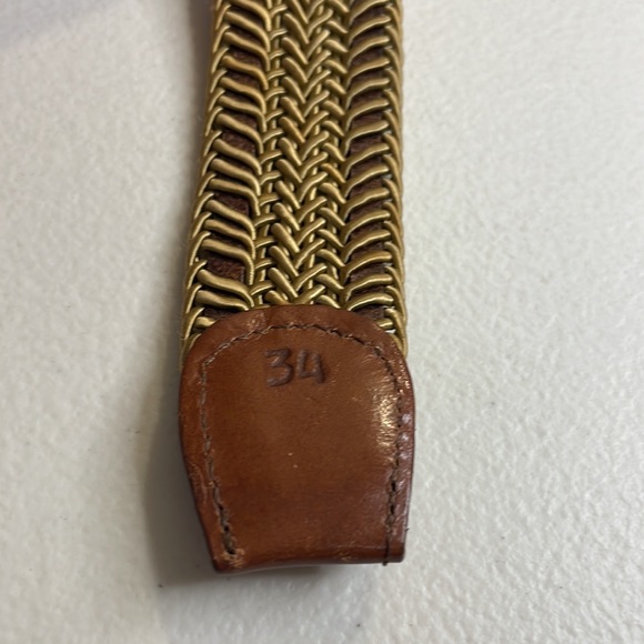 Torino Woven Rayon over leather Belt. Size 34 - Picture 4 of 4